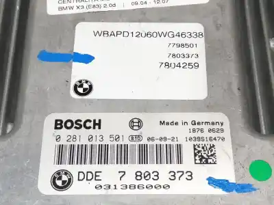 Second-hand car spare part ecu engine control for bmw x3 (e83) 2.0d oem iam references 13617808125  0281013501