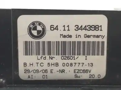 Peça sobressalente para automóvel em segunda mão comando de sofagem (chauffage / ar condicionado)  por bmw x3 (e83) 2.0d referências oem iam 64113443981 5hb00877713 ezc66v 