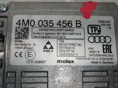 Peça sobressalente para automóvel em segunda mão módulo eletrônico por cupra ateca 2.0tsi 4drive referências oem iam 4m0035456b  