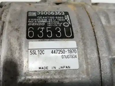 Second-hand car spare part air conditioning compressor for opel corsa e expression oem iam references 39006353  