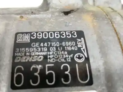 Second-hand car spare part air conditioning compressor for opel corsa e expression oem iam references 39006353  