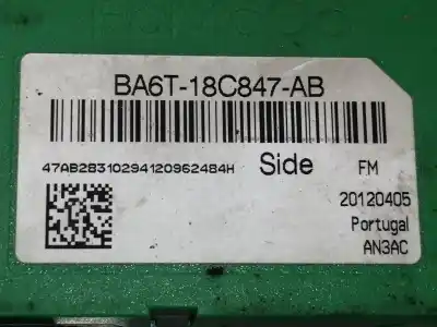 Second-hand car spare part electronic module for ford fiesta (cb1) trend oem iam references ba6t18c847ab  