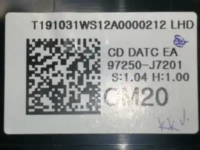 Peça sobressalente para automóvel em segunda mão comando de sofagem (chauffage / ar condicionado)  por kia xceed business referências oem iam 97250j7201 97250j7201wk 7201oj20016