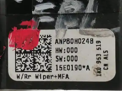 Pezzo di ricambio per auto di seconda mano comando pulito per seat leon (1p1) reference riferimenti oem iam 1k0953519  