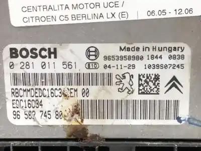 Second-hand car spare part ecu engine control for citroen c5 berlina lx (e) oem iam references 0281011561  