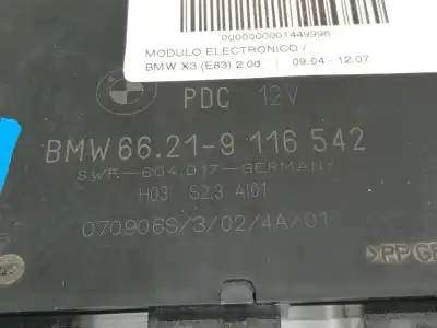 Peça sobressalente para automóvel em segunda mão módulo eletrônico por bmw x3 (e83) 2.0d referências oem iam 66219116 66219116542 