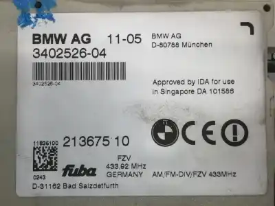 Peça sobressalente para automóvel em segunda mão antena por bmw x3 (e83) 3.0d referências oem iam 340252604  21367510