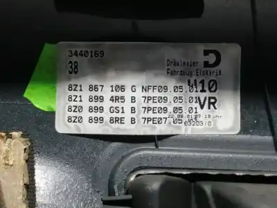Gebrauchtes Autoersatzteil türverkleidung vorne rechts zum audi a2 (8z) 1.4 oem-iam-referenzen 8z1867106g 8z08994r5b / 8z08998re 8z0899gs1