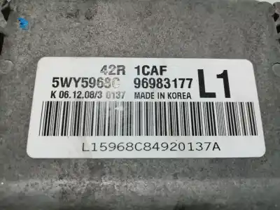 Peça sobressalente para automóvel em segunda mão centralina de motor uce por chevrolet aveo ls referências oem iam 42r1caf 5wy5968c 96983177l1