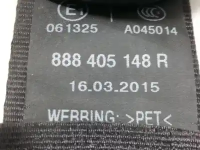 Автозапчастина б/у задній правий ремін безпеки для renault captur i (j5_, h5_) 0.9 tce 90 посилання на oem iam 888405148r  307797099 / a045014 / 5032i361d9