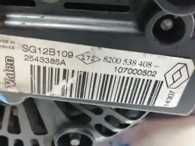 İkinci el araba yedek parçası alternatör için renault scenic ii (jm) 1.9 grand confort authentique [1.9 ltr. - 88 kw dci diesel] oem iam referansları 8200538408 sg12b109 / 107000502 2543385a