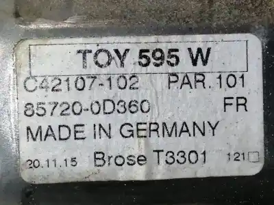 Tweedehands auto-onderdeel regelaar links voorruit voor toyota yaris active oem iam-referenties 857200d360  c42107102 / toy595w