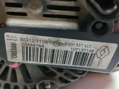 Gebrauchtes Autoersatzteil lichtmaschine zum renault kangoo (f/kc0) authentique oem-iam-referenzen 8200537415 2543378a sg12b105 / 107137148