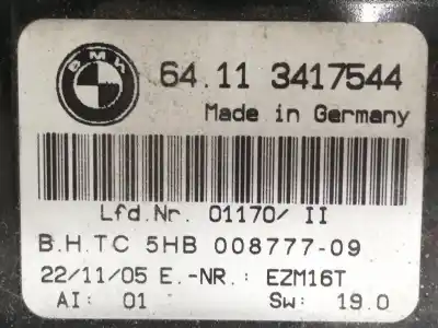 Peça sobressalente para automóvel em segunda mão comando de sofagem (chauffage / ar condicionado)  por bmw x3 (e83) 3.0d referências oem iam 64113417544 5hb00877709 