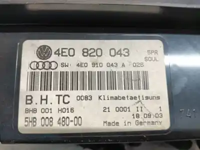 Автозапчасти б/у отопление / кондиционирование воздуха за audi a8 (4e2) 4.2 quattro ссылки oem iam 4e0820043 5hb00848000 4e0910043a
