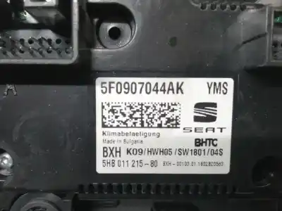 Second-hand car spare part heating / air conditioning control panel for seat leon (5f1) 1.2 tsi oem iam references  5hb01121580 