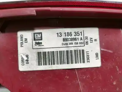 Second-hand car spare part right tailgate light for opel corsa e expression oem iam references 13186351 89038961a 368158932 230311 89037822 