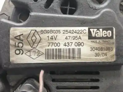 Автозапчастина б/у генератор для renault clio ii fase ii (b/cb0) authentique посилання на oem iam 7700437090 304031393 2542422c sg9b035 