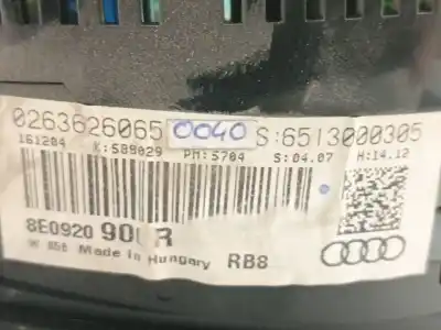 Second-hand car spare part dashboard for audi a4 avant (8e) 2.0 tdi oem iam references 8e0920900r  0263626065