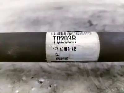 Автозапчастина б/у передня права трансмісія для kia picanto (ja) 1.0 cat посилання на oem iam 495011y010 t0203r t0203r t0203qlvd421vm 