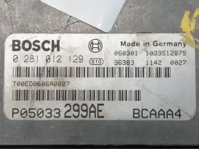 Second-hand car spare part ecu engine control for dodge caliber s oem iam references 0281012129 1039s12875 t00ed0606a0027 p05033299ae bcaaa4 