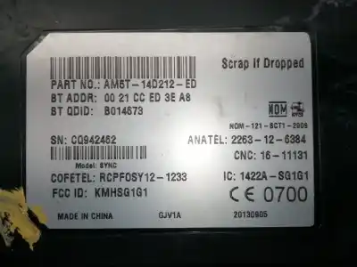 Автозапчастина б/у електронний модуль для ford b-max trend посилання на oem iam am5t14d212ed sq942462 cq942462 2263126384 1611131 1422asg1g1 