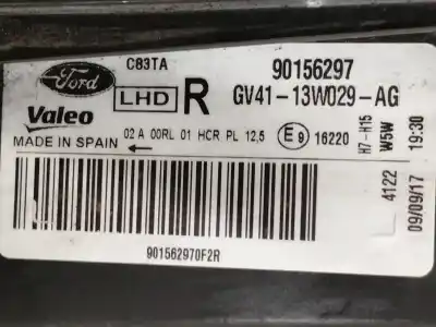 Автозапчасти б/у правая фара за ford kuga (cbs) 1.5 tdci cat ссылки oem iam gv4113w029ag 90156297 901562970f2r