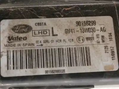 Автозапчастина б/у ліва фара для ford kuga (cbs) 1.5 tdci cat посилання на oem iam gv4113w030ag 901562990g2e 90156299