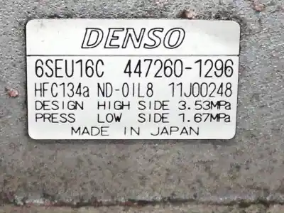 Peça sobressalente para automóvel em segunda mão compressor de ar condicionado a/a a/c por lexus is200 (ds2/is2) 220d referências oem iam 6seu16c 4472601296 