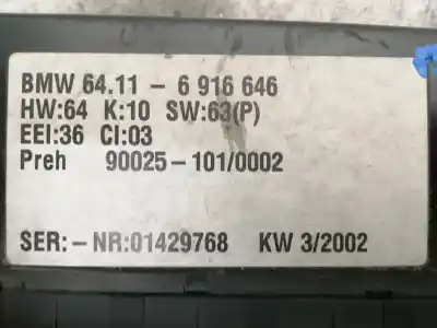 İkinci el araba yedek parçası isitma / klima kontrolü için bmw x5 (e53) 4.4i automático oem iam referansları 64116916646 01429768 900251010002