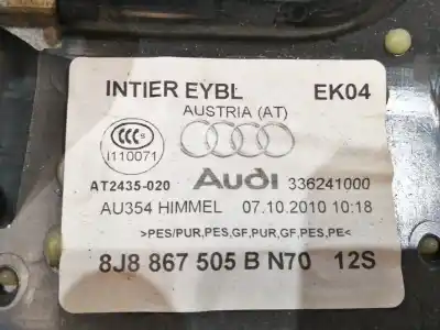 Second-hand car spare part interior roof for audi tt (8j3/8j9) 2.0 tfsi coupe oem iam references 8j8867505cn70  8j8867505b