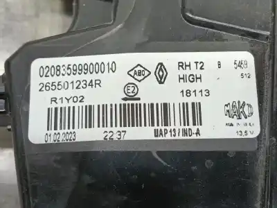 Peça sobressalente para automóvel em segunda mão farolim interior traseiro direito por renault captur ii evolution referências oem iam 265501234r  265501234r