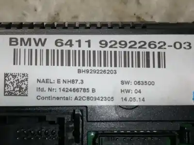 Pièce détachée automobile d'occasion commande de chauffage / climatisation pour bmw x1 (e84) xdrive 18d références oem iam a2c80942305 bh929226203 6411929226203