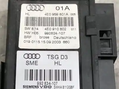 Автозапчастина б/у двиг скла задне ліво для audi a8 (4e2) 4.2 quattro посилання на oem iam 4e0959801a 4e0910802 992824107