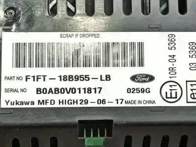 Автозапчасти б/у многофункциональный дисплей за ford kuga (cbs) 1.5 tdci cat ссылки oem iam f1ft18b955lb 10r045369 