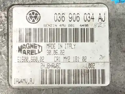 Gebrauchtes Autoersatzteil ecu-motorsteuergerät uce motorsteuergerät zum seat ibiza (6l1) stylance oem-iam-referenzen 6160068002  036906034aj