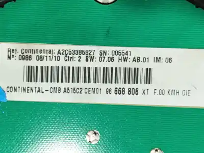 Peça sobressalente para automóvel em segunda mão quadrante por citroen c3 sx referências oem iam a2c53385827  96668806xt