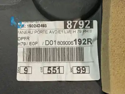 Автозапчасти б/у обивка передней правой двери за dacia duster ambiance 4x2 ссылки oem iam 8200735001 809006192r 809003640r
