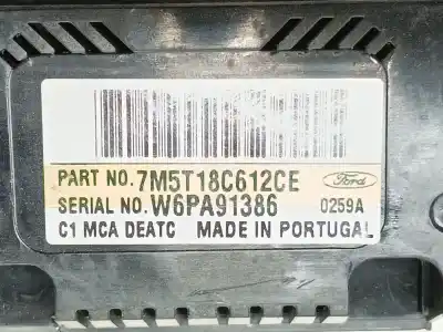 Peça sobressalente para automóvel em segunda mão comando de sofagem (chauffage / ar condicionado)  por ford focus lim. (cb4) trend referências oem iam 1698893  7m5t18c612ce