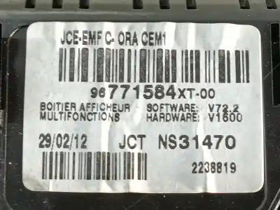 Автозапчастина б/у багатофункційний дисплей для citroen c3 selection посилання на oem iam 96771584xt  