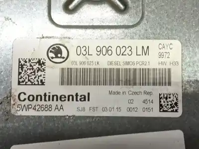 Second-hand car spare part ecu engine control for skoda rapid spaceback (nh1) 1.6 tdi oem iam references 03l906023lm  03l906023lm