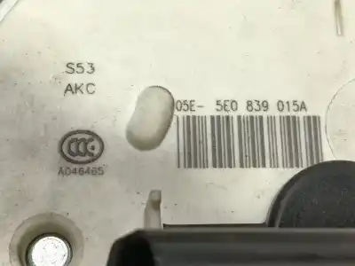 Автозапчастина б/у замок дверей заднього лівого для skoda rapid spaceback (nh1) 1.6 tdi посилання на oem iam 5ta839015q  5e0839015a