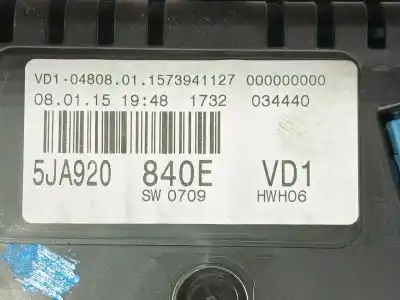 Second-hand car spare part dashboard for skoda rapid spaceback (nh1) 1.6 tdi oem iam references 5ja920840e  5ja920840e