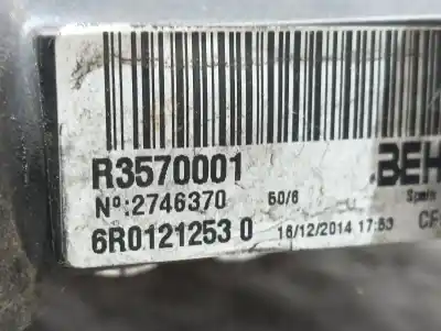 Автозапчасти б/у водяной радиатор за skoda rapid spaceback (nh1) 1.6 tdi ссылки oem iam 6r0121253  6r01212530