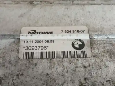 Peça sobressalente para automóvel em segunda mão intercooler por bmw 1 (e87) 118 d referências oem iam 752491607 3093796 