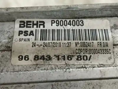 Second-hand car spare part intercooler for citroen c3 sx oem iam references 9684311680  