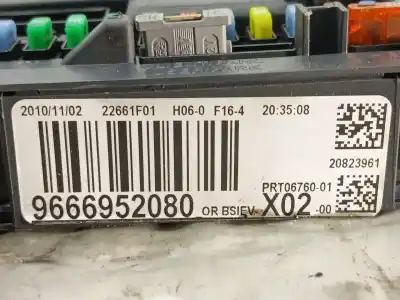 Second-hand car spare part fuse box unit for citroen c3 sx oem iam references 22661f01 prt0676001 9666952080