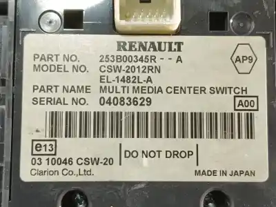 Автозапчасти б/у многофункциональное управление за renault fluence (l3) desde 11/2009 fluence z.e. dynamique ссылки oem iam csw2012rn el1482la 253b00345r