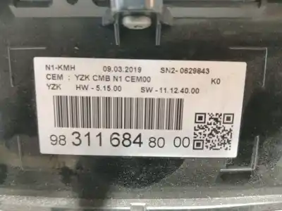 Автозапчастина б/у панель інструментів для citroen jumpy furgón (v_) 1.5 bluehdi 120 посилання на oem iam 9837472880  9831168480