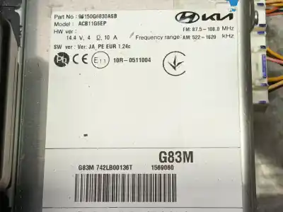 Second-hand car spare part audio system / radio cd for kia picanto iii (ja) 1.0 oem iam references 96150g6830asb  96150g6830asb